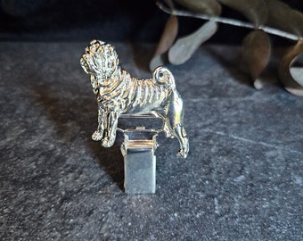 SHAR PEI Dog Show CLIP Number Holder Brooch - Gold Plated Pet Memorial Gift For Dog Lovers - Shar Pei Pin For Exhibitor In Two Finishes