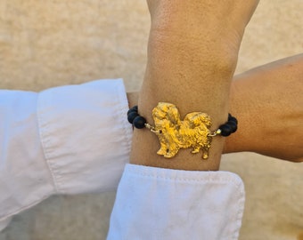 Tibetan Spaniel bracelet, Tibbie bracelet, Dog bracelet for women, Tibetan spaniel jewerly