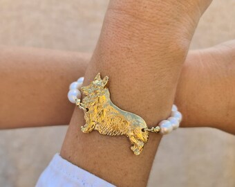 Welsh Corgi Pembroke Bracelet, Corgi art dog, Dog bracelet for women, Welsh Corgi Pembroke charm