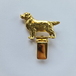 Golden Retriever number holder, brooch or dog show ring clip, show clip Golden Retriever, Exhibitor ring number clips image 3