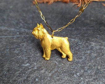 Elegant Bouvier Des Flandres Pendant – Intricately Detailed Dog Jewelry