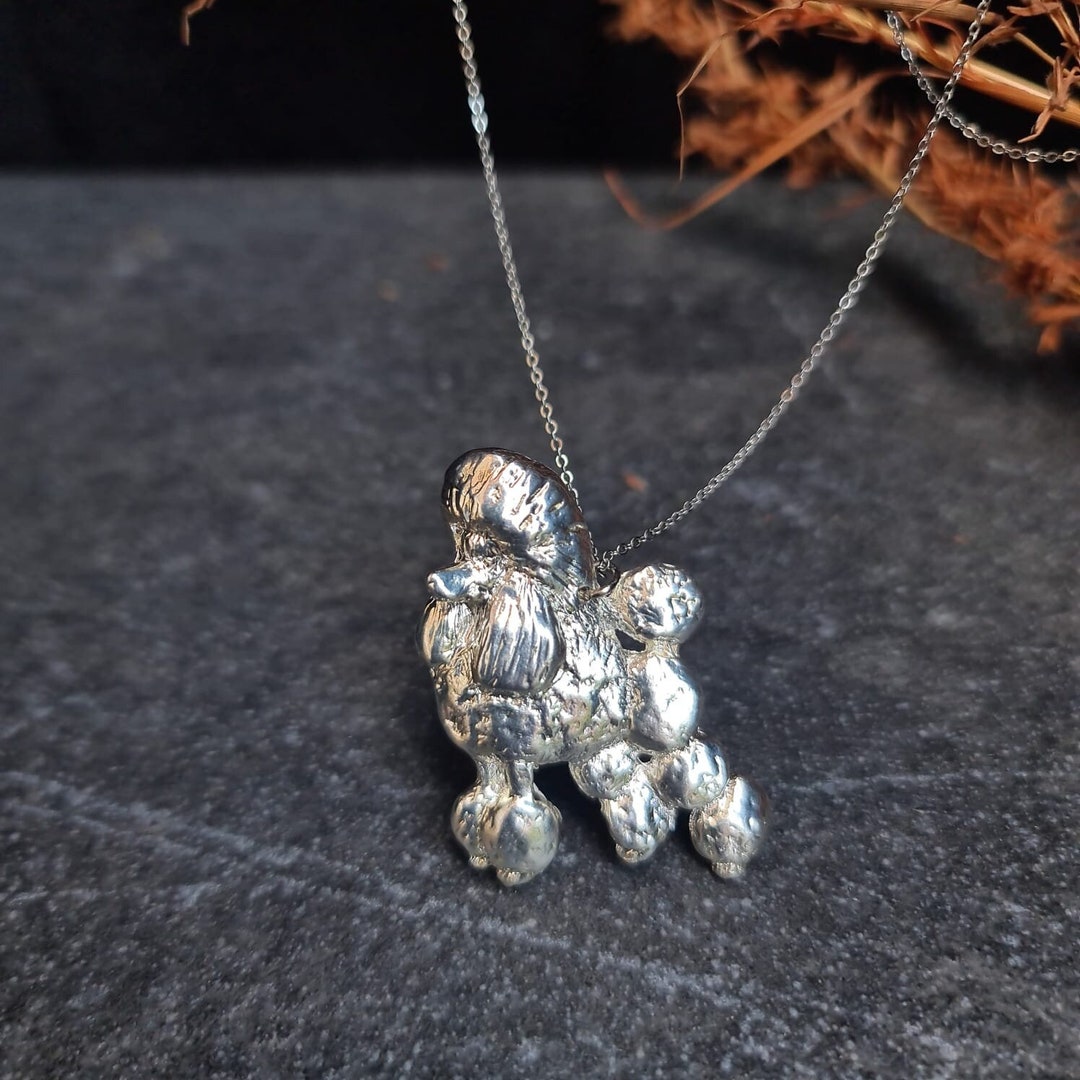 English Poodle Necklace, Poodle Art, Dog Jewelry, Poodle Pendant, Dog