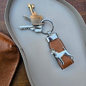 VALENCIAN TERRIER Dog KEYCHAIN – Silver Plated Pewter Dog Breed Keyring For Valencia Terrier Owner Or Enthusiasts – Pet Memorial Keepsake
