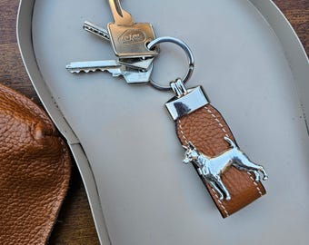 VALENCIAN TERRIER Dog KEYCHAIN – Silver Plated Pewter Dog Breed Keyring For Valencia Terrier Owner Or Enthusiasts – Pet Memorial Keepsake