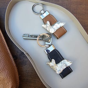 SKYE TERRIER KEYCHAIN – Silver-Plated Dog Breed Keyring - Unique Gift For Dog Lovers - Pet Memorial Keepsake – Gift Wrapping Available