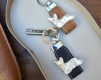 SKYE TERRIER KEYCHAIN – Silver-Plated Dog Breed Keyring - Unique Gift For Dog Lovers - Pet Memorial Keepsake – Gift Wrapping Available