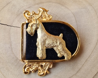 Schnauzer Mini Dog Motif on Buckle, Belt buckle, Schnauzer Mini art deco, Black Friday