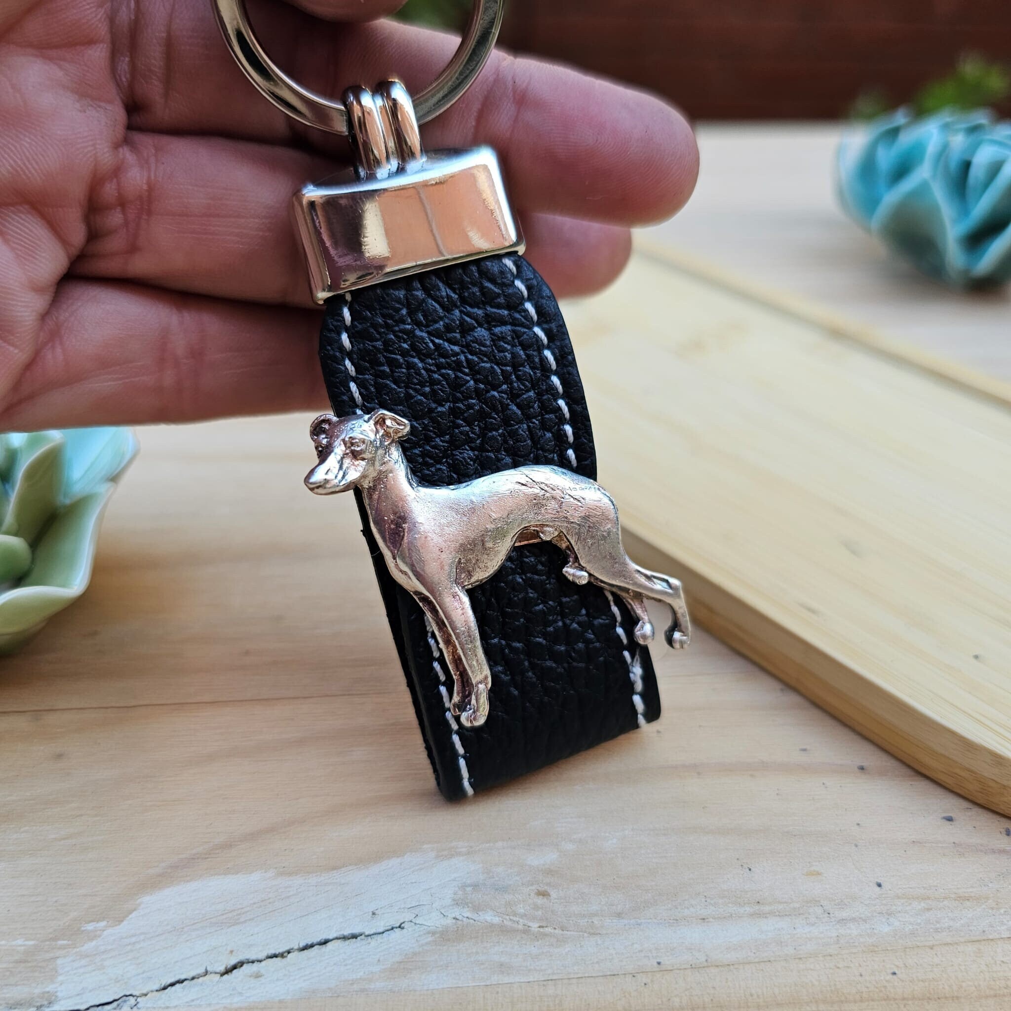 Greyhound Keychain Handmade Italian Greyhound Dog Breeds Keychains Italian Greyhound Keyring Etsy