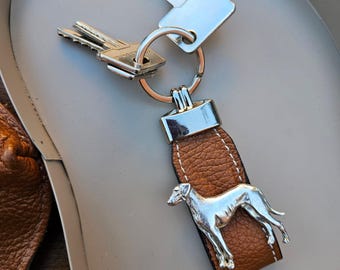 SLOUGHI DOG KEYCHAIN– Silver Plated Dog Breed Keyring – Dog Memorial Keepsake – Gift For Sloughi Dog Lovers – Gift Wrapping Available