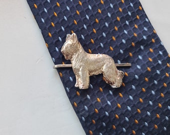 Brie Shepherd Tie clip, Tie needle Brie Shepherd, Tie clip, Brie Shepherd design silver plated pewter tie clip.