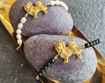 Chihuahua Long Hair bracelet, Dog bracelet for women, Chihuahua dog jewel, Chihuahua art