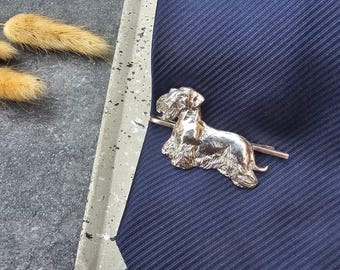 Luxury Cesky TERRIER TIE CLIP For Men – Pewter Dog Breed Tie Bar, Unique Gift For Dog Lover, Groomsmen, Weddings And Formal Wear Accessories