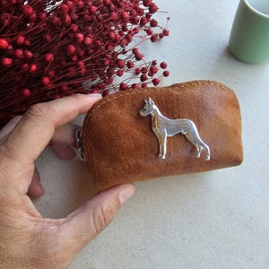 Monedero gran danés, bolso gran danés, monedero de cuero vegano