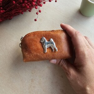 Akita coin purse, Akita Inu Wallet, coin purse vegan leather, Perfect Dog Mom Gift image 4