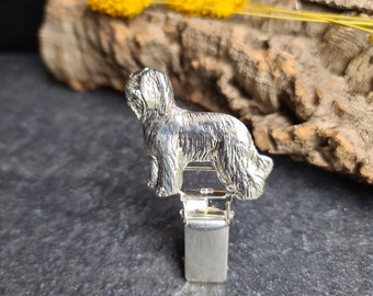 Briard Shepherd number holder, brooch or dog show ring clip, show clip Briard Shepherd, Exhibitor ring number clips