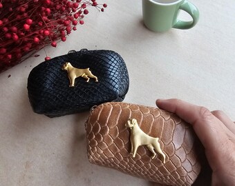 Boxer coin curse, Boxer purse, coin purse vegan leather