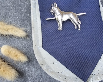 MALINOIS Dog TIE CLIP For Men, Pewter Tie Bar, Elegant Dog Lover Gift, Unique Groomsmen Accessory, Secure AndStylish Tie Holder For Necktie
