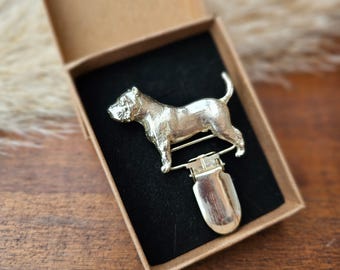 Presa CANARIO NUMBER HOLDER Brooch – Elegant Dog Show Clip – Pet Memorial Jewelry – Perfect Gift For Dog Lovers And Exhibitors