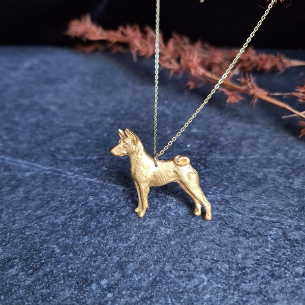 Collier Basenji, pendentif chien Basenji, bijoux pour chien, collier de chien, collier de bijoux personnalisé