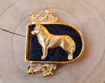 Siberian Husky Dog Motif on Buckle, Belt buckle, Husky art deco, Black Friday