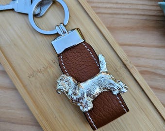 Petit Vendeen BASSET GRIFFON KEYCHAIN – Silver-Plated Dog Breed Keyring - Perfect Pet Gift And Memorial Accessory – Gift Wrapping Available