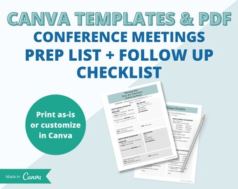 Media and Travel Blogger Conference Meetings Prep List + Follow Up Checklist