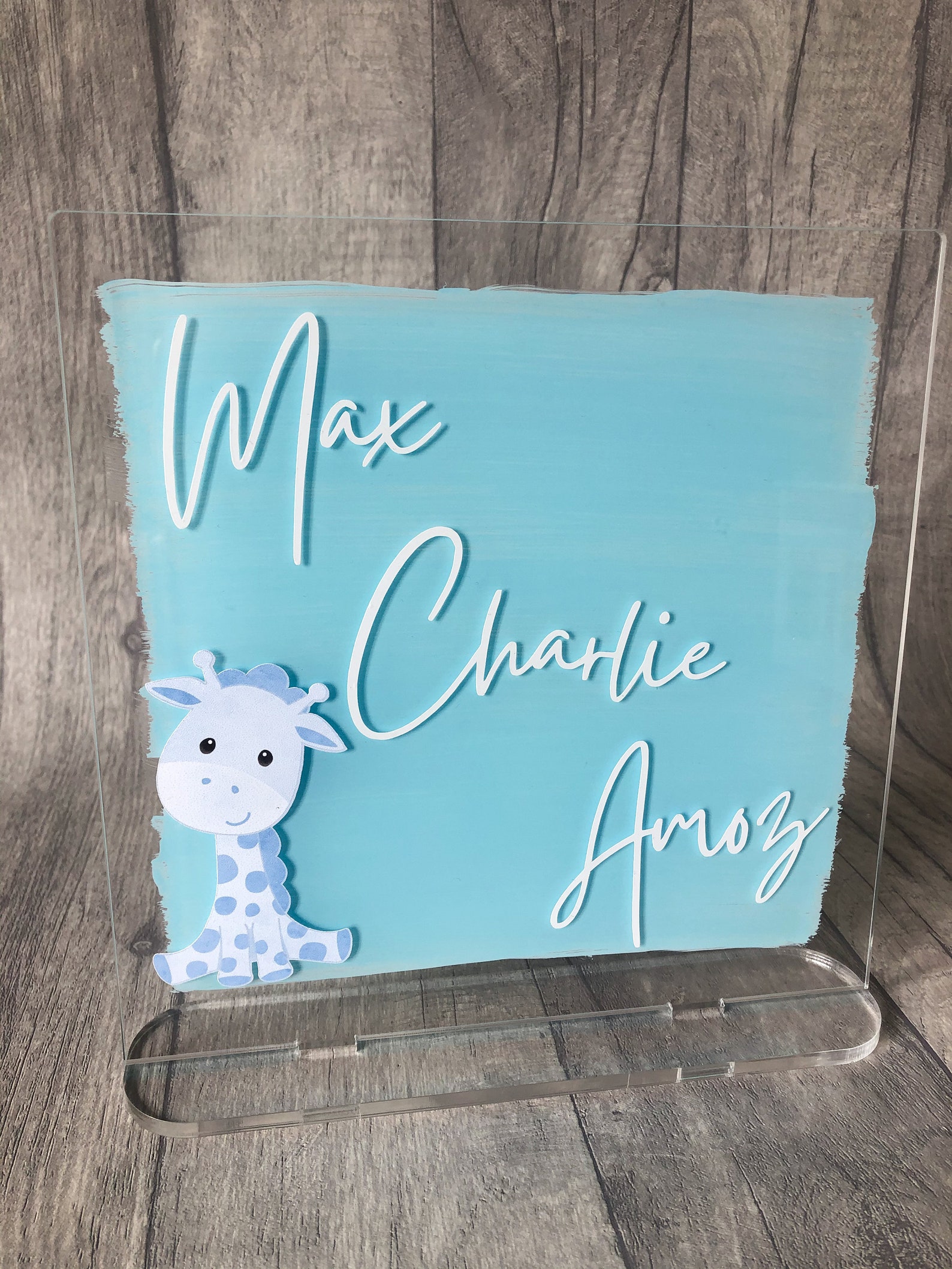 Personalised Baby Plaque Acrylic Name Plaque Baby Keepsake Etsy