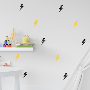 Lightening Bolt Stickers -  Superhero Wall Decals - Children&#39;s Bedroom Decor - Kids Nursery Decals  - Playroom Stickers