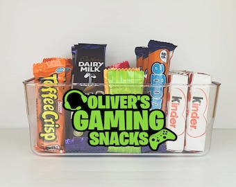 Personalised Gaming Snacks Sticker - Two Tone Sticker