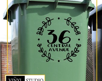 Adesivi personalizzati per bidoni della spazzatura / Vari colori / Varie dimensioni / Facili da applicare e rimuovere / Resistenti alle intemperie / Vinile di qualità professionale