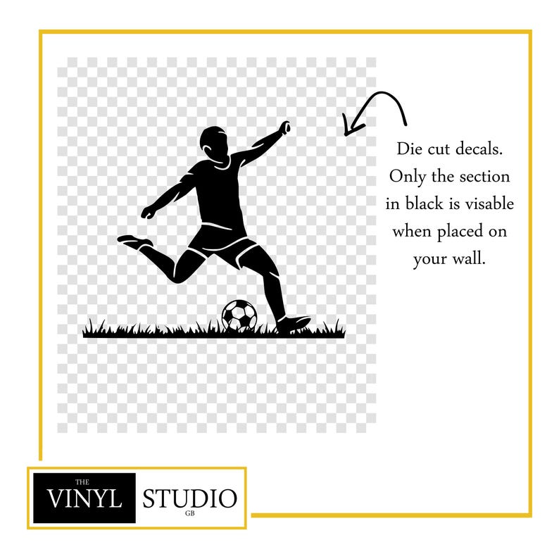 Fußballspieler Lichtschalter Aufkleber | Jugendzimmer Vinyl Wand Kunst | Matte Oberfläche | Verschiedene Farben Bild 6