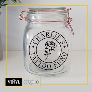 Tattoo Fund Sticker - Tattoo Vinyl Decal - Personalised Tattoo Gift - Tattoo Lover - Gift Ideas For Him - Gift Ideas For Her - New Ink Gift