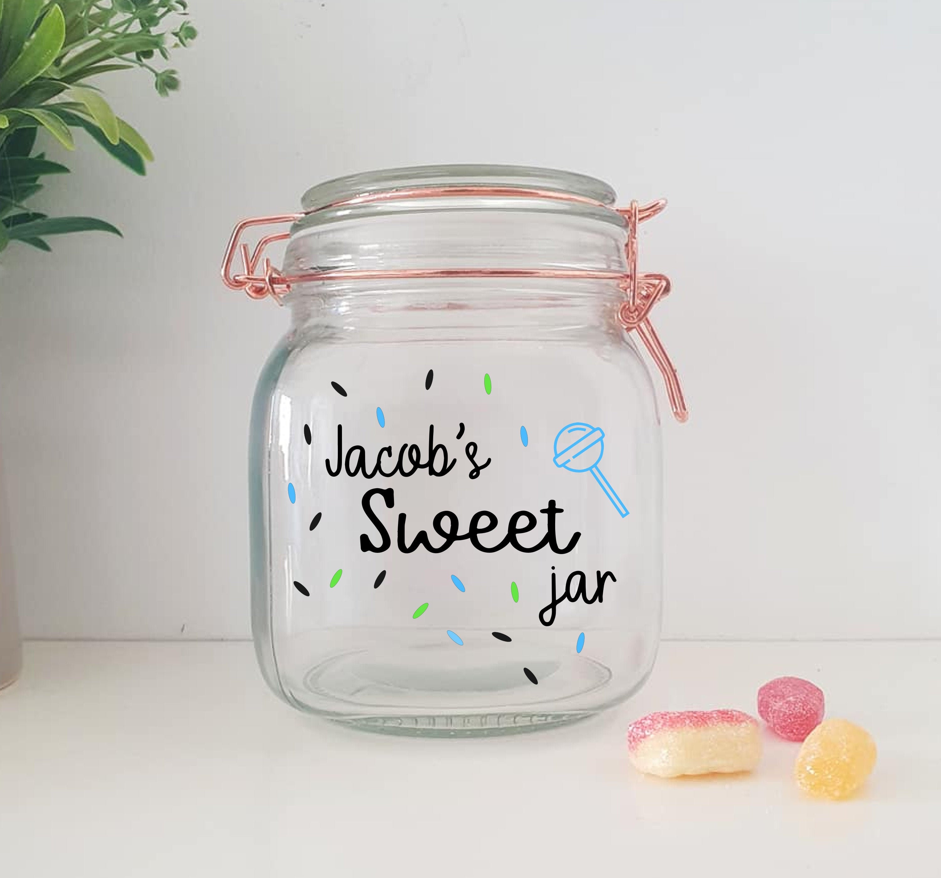 Personalised Sweet Jar Sticker Vinyl Decal For Jars Gifts Etsy