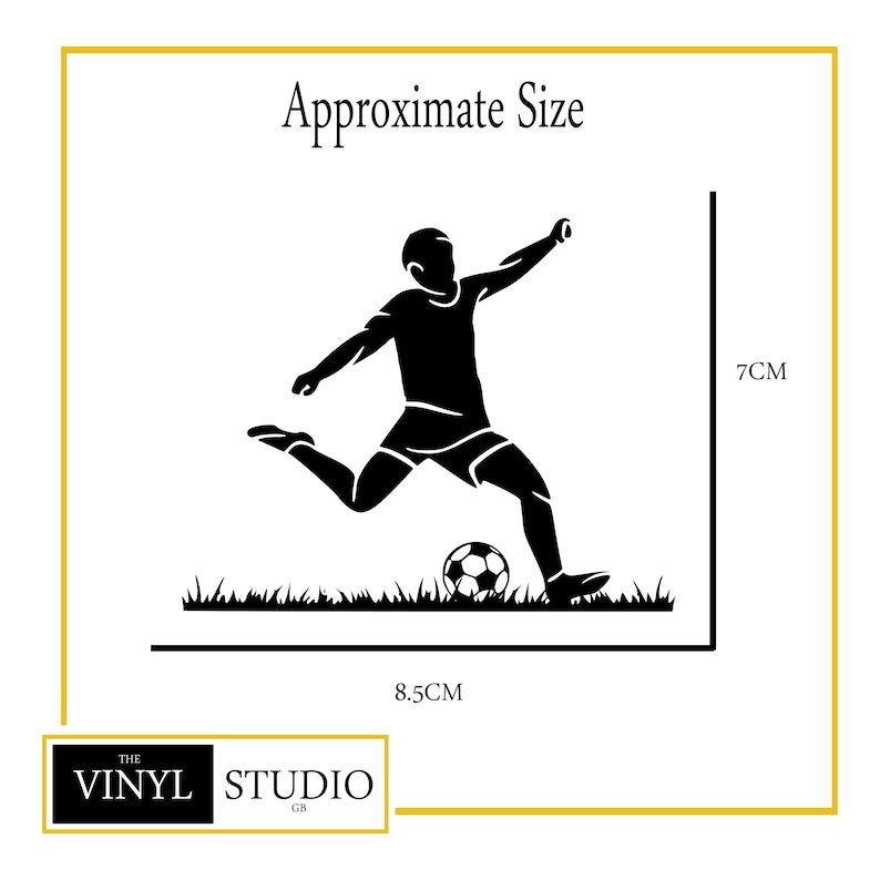 Fußballspieler Lichtschalter Aufkleber | Jugendzimmer Vinyl Wand Kunst | Matte Oberfläche | Verschiedene Farben Bild 5