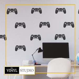 Video Game Controller Wall Decals – Teen Gaming Room Decor, Vinyl Stickers