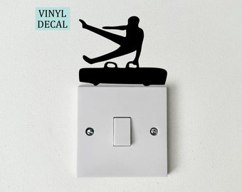 Gymnastics Light Switch Wall Decals - Gymnast Themed Room