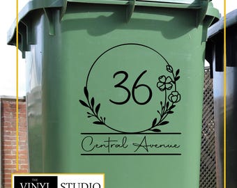 Adesivi personalizzati per bidoni della spazzatura / Vari colori / Varie dimensioni / Facili da applicare e rimuovere / Resistenti alle intemperie / Vinile di qualità professionale