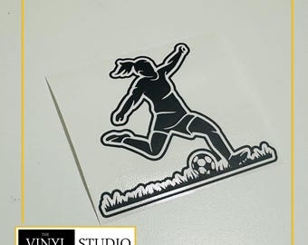 Vinilo decorativo para interruptor de luz con diseño de jugador de fútbol / Decoración de pared para habitación juvenil / Acabado mate / Varios colores