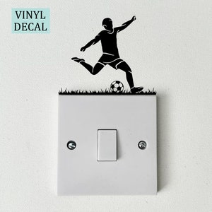 Footballer Light Switch Wall Decals - Football Themed Room