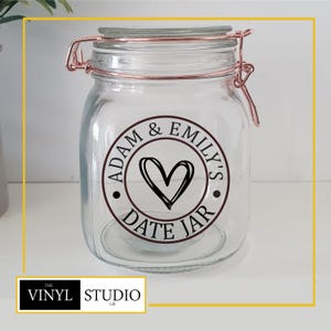 Personalisierter Datum Glas Aufkleber - Vinyl Aufkleber - Aufkleber - Personalisiertes Geschenk - Paar Geschenk - Für Ihn - Für Sie