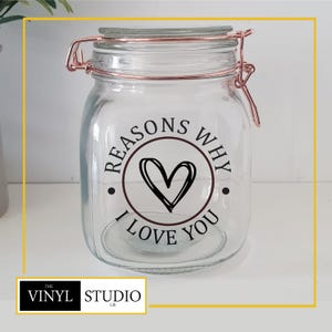 Adesivo per barattolo "I Reasons Why You Love You" - Adesivo in vinile - Adesivo - Regalo fai da te - Regalo per coppie - Per lui - Per lei - San Valentino - Etichetta