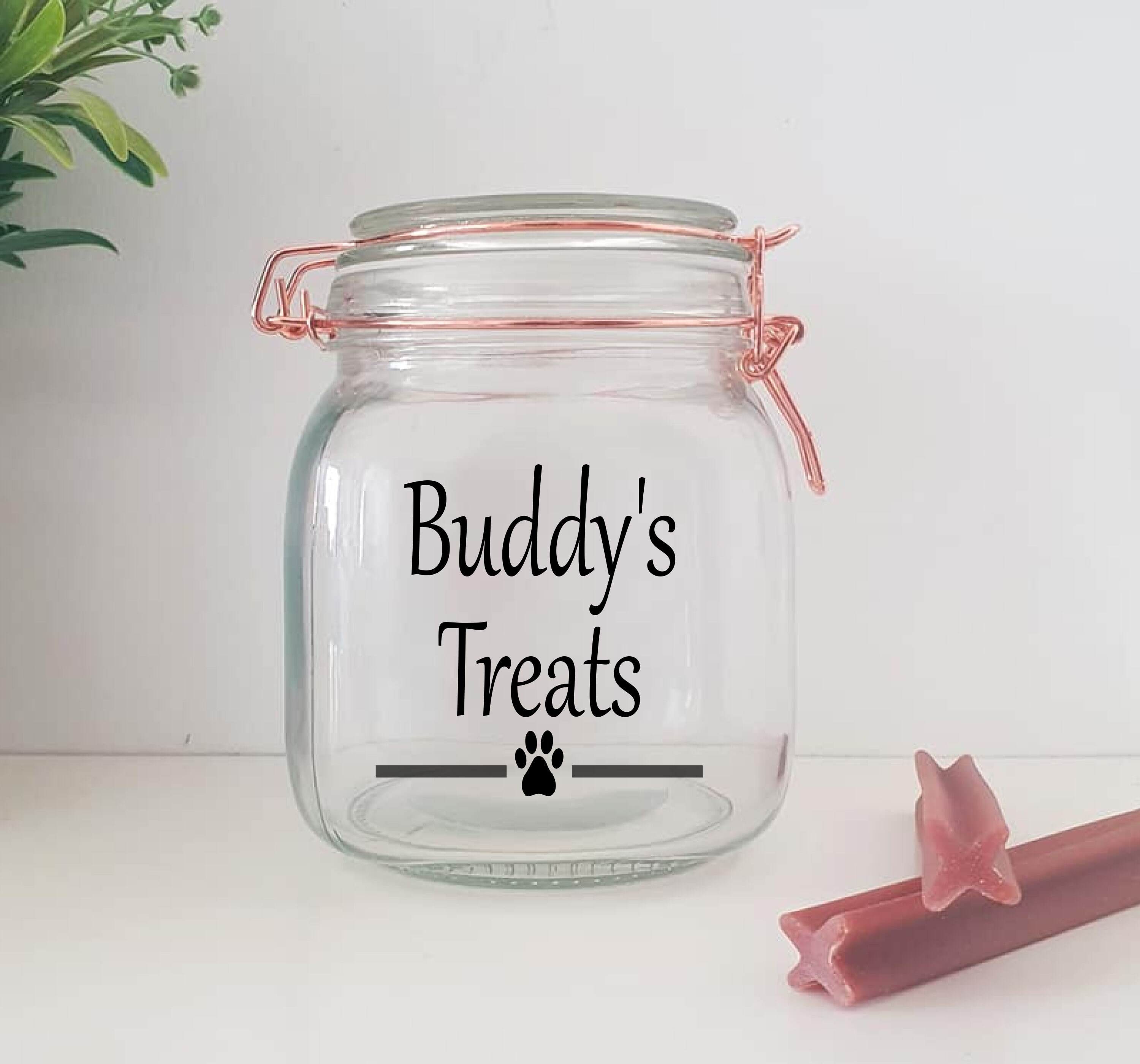 Personalised Dog Treat Jar Sticker Vinyl Decal Sticker Etsy UK