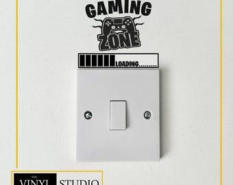 Gamer Light Switch Decal - Teens Room Decor