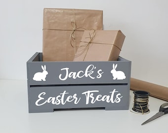 Easter Crate Sticker - Easter gift Basket Decal - Hamper Vinyl Decal - Personalised Gift - Easter Gift Ideas