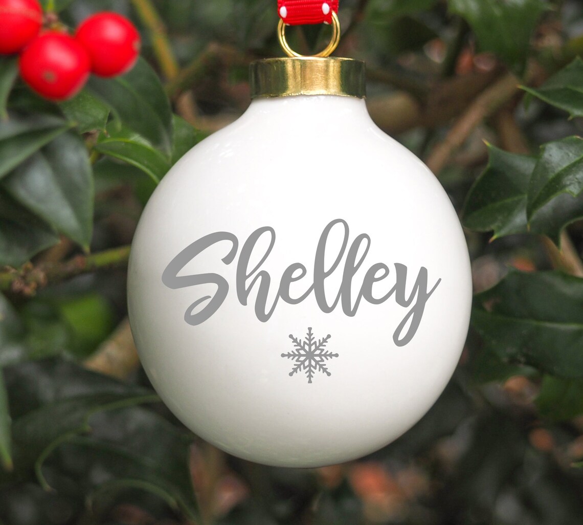 Personalised Bauble Sticker Vinyl Decal Sticker Etsy UK