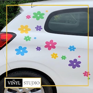 Flower Stickers Set - Flower Car Decals - Bike Stickers - Scooter Stickers - Car Stickers - Bumper Stickers - Camper Van Decor