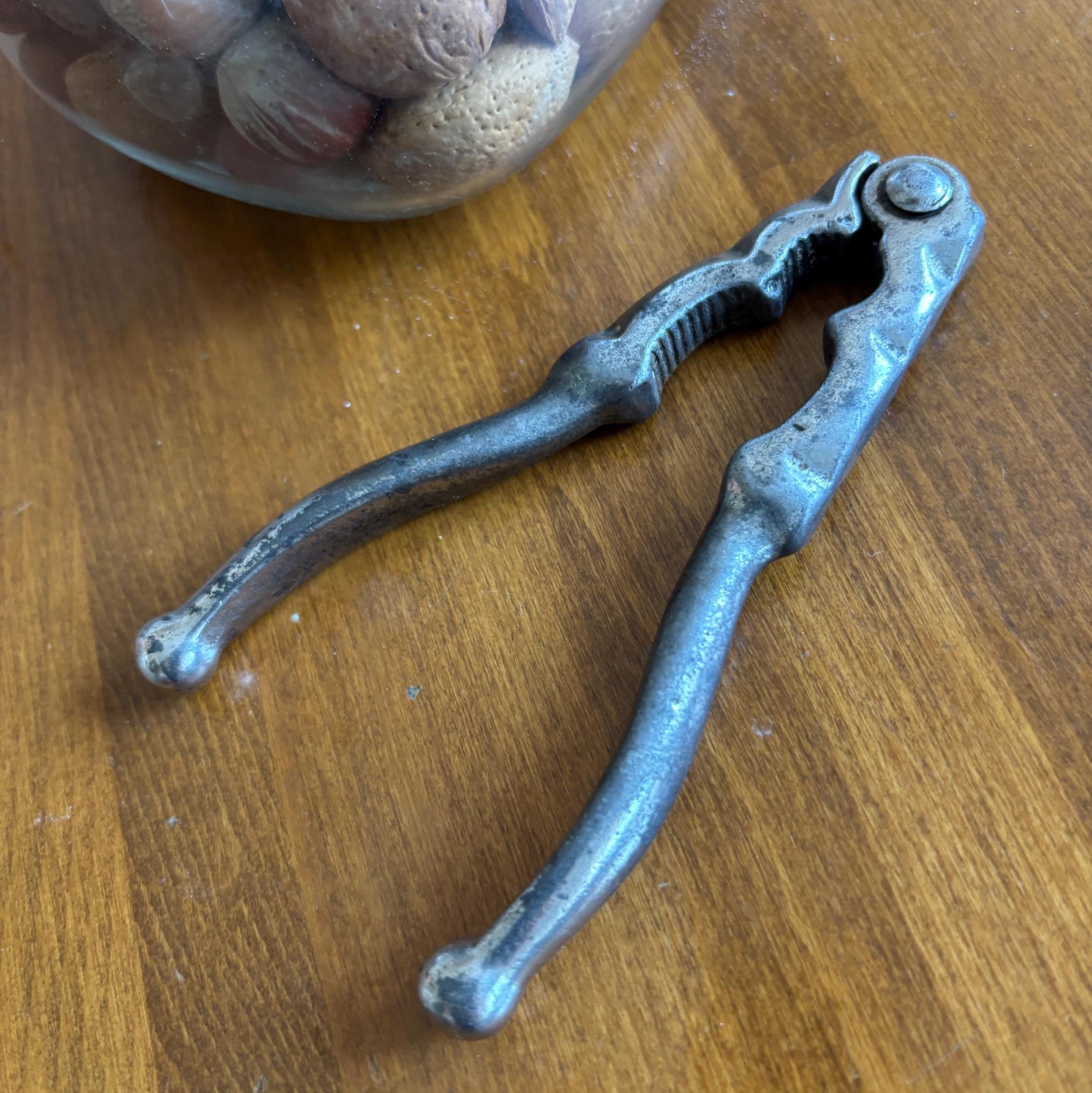 Vintage Cast Metal Nutcracker | Rustic Walnut & Hazelnut Cracker