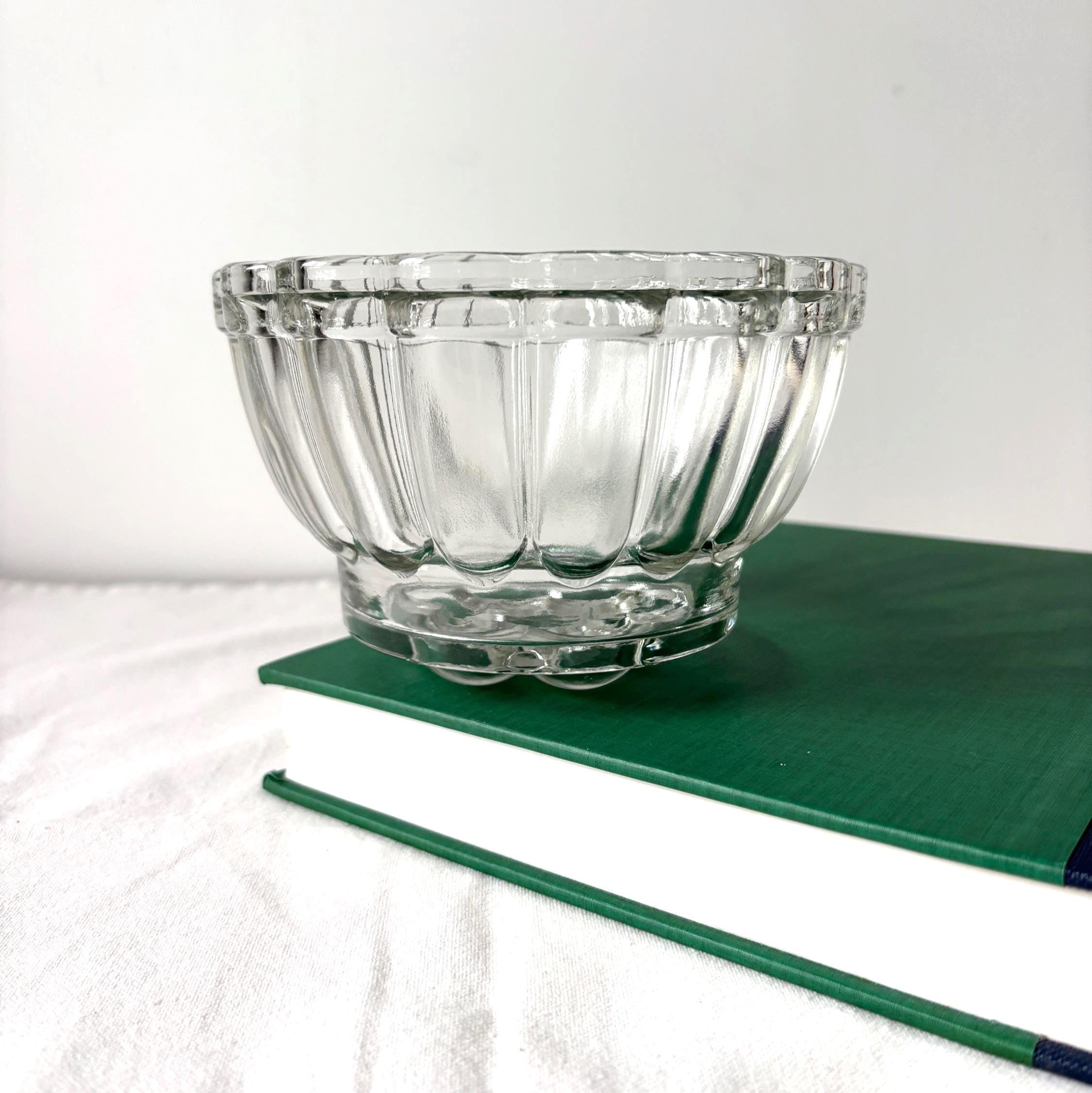 Vintage One Pint Glass Jelly Mould Bowl