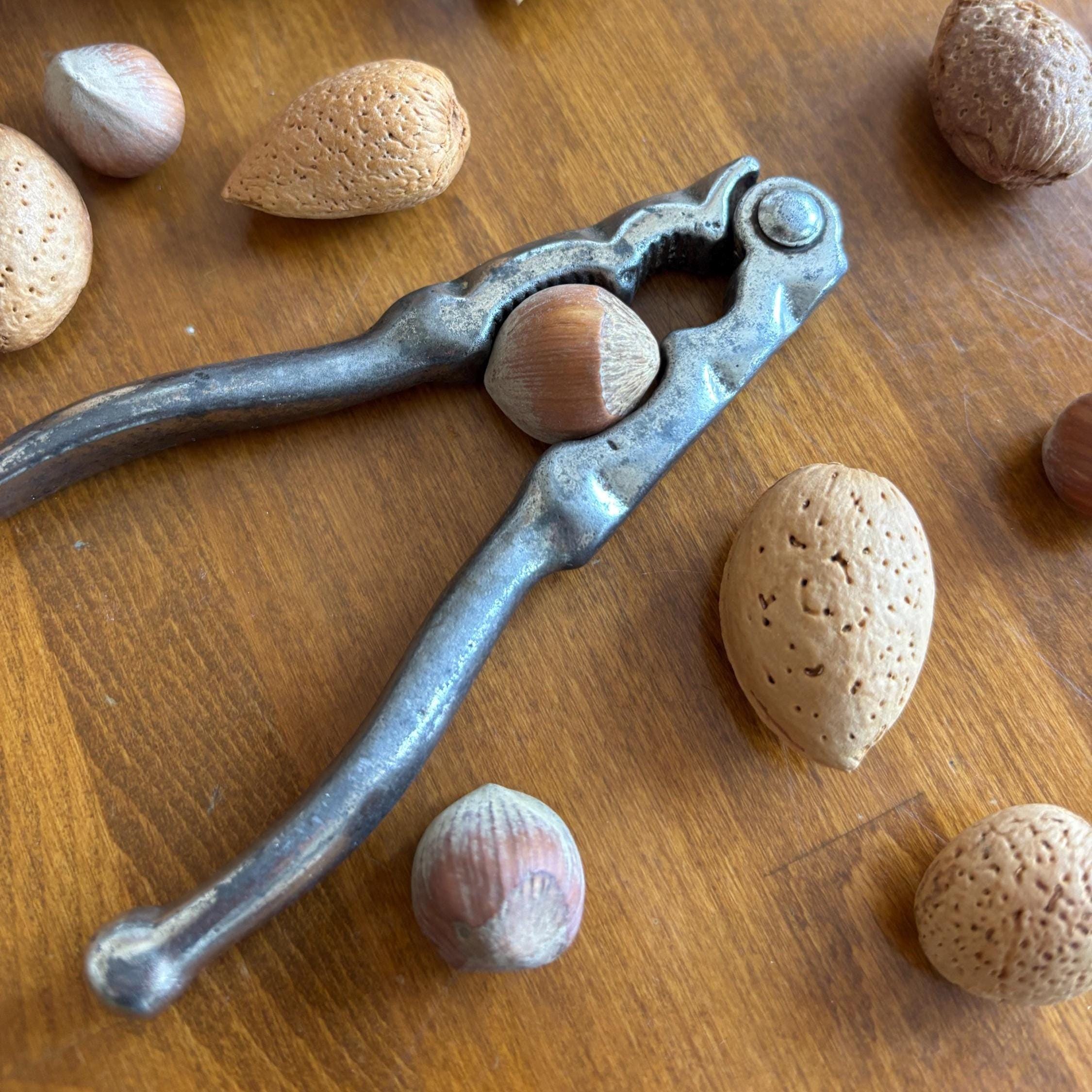 Vintage Cast Metal Nutcracker | Rustic Walnut & Hazelnut Cracker