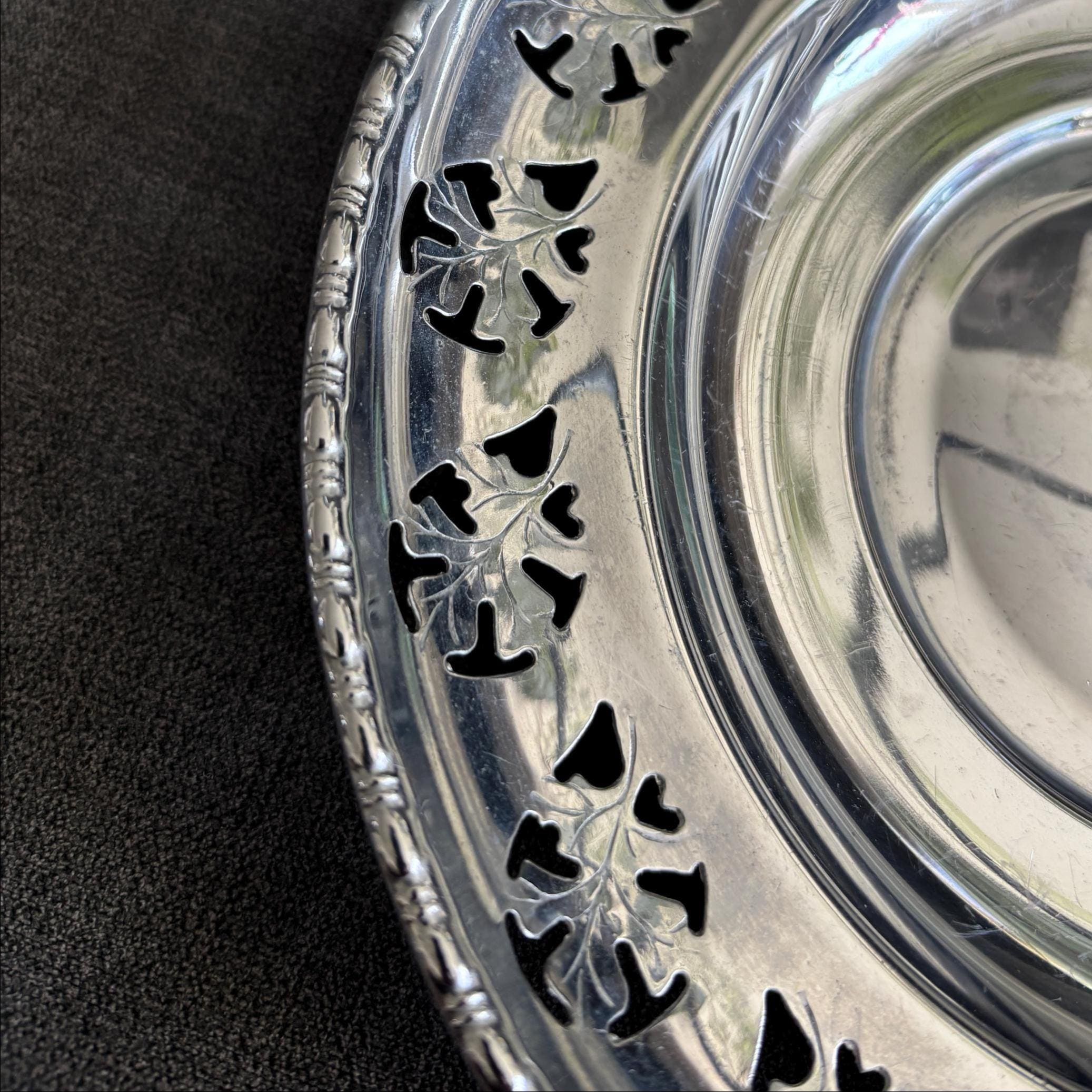 Vintage Silver Plated Pierced Basket: Retro Fruit Bowl Serving Tray